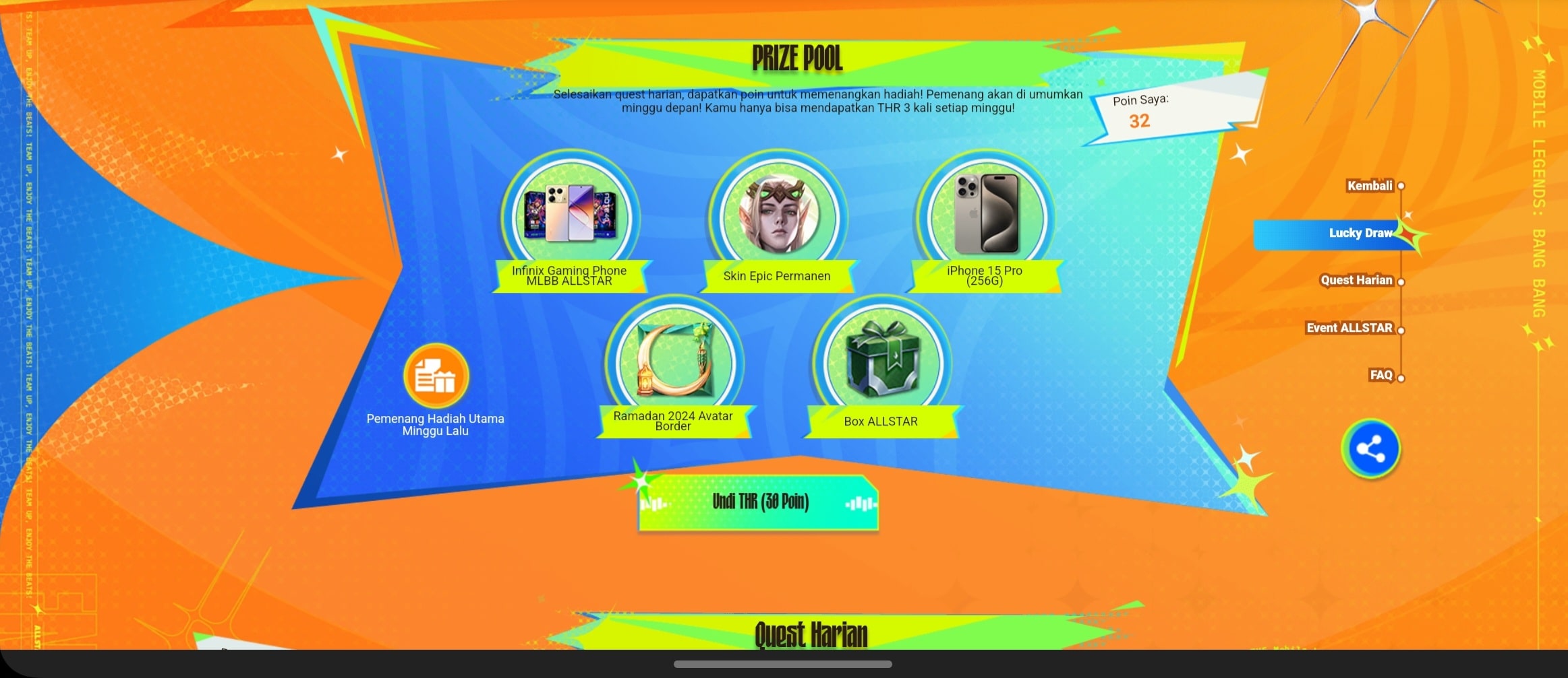 Cara Mendapatkan THR Mobile Legends - Klaim hadiah THR