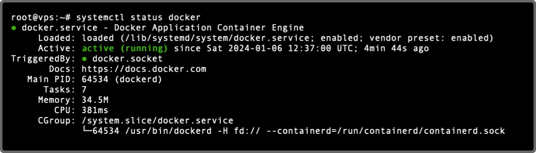 Cara Install Docker di Ubuntu - Pengecekan service Docker